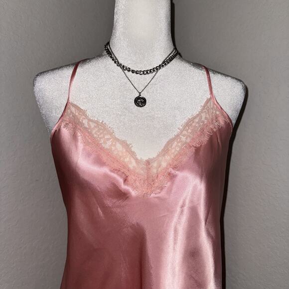 Secret Treasures Slip Dress Women M (8-10) Pink V Neck Spaghetti Strap Sleepwear - Picture 4 of 9